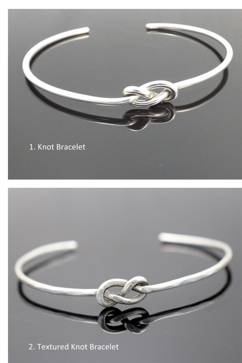Knot Bracelet Bangle Cuff Bracelet Double Knot Cuff Etsy