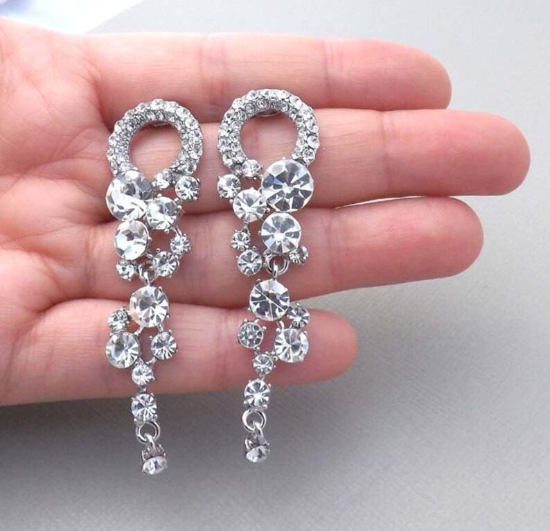 Wedding Earrings AAA quality cubic zirconia earings Clear Etsy