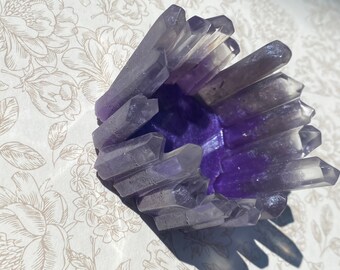 Crystal Resin Tea Candle Holder - Amethyst Candle Holder