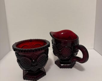 Vintage Avon 1876 Cape Cod Creamer & Sugar Bowl Set