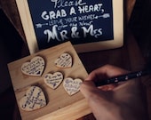 Mason Jar: Size 4 Wedding Guest Book alternative drop hearts guest book