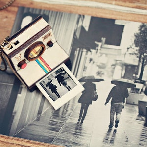 Custom photo Instant Camera necklace