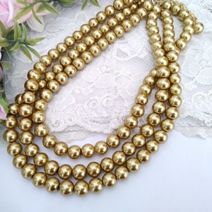 Big Large Chunky White Round Pearls Beads Necklace Handcrafted Statement Jewelry