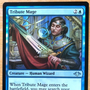 Tribute Mage, FOIL Limited Edition Magic The Gathering Artist Proof Card, By Scott Murphy image 1