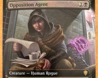 Opposition Agent, FOIL Extended Art, Limited Edition Magic The Gathering Artist Proof Card, By Scott Murphy