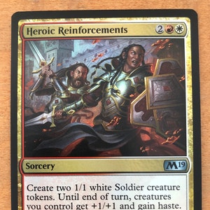 Heroic Reinforcements, FOIL Limited Edition Magic The Gathering Artist Proof Card, By Scott Murphy