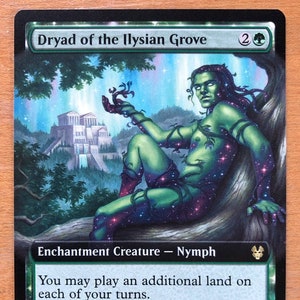 Dryad of the Ilysian Grove, Extended Art, Limited Edition Magic The Gathering Artist Proof Card, By Scott Murphy