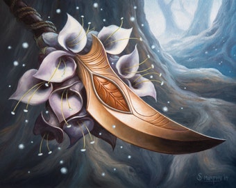 Touch of Moonglove Art Print Of Magic Illustration By Scott Murphy