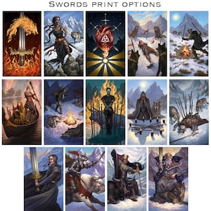 Prints - Modern Spellcaster&#39;s Tarot - Suit of Swords