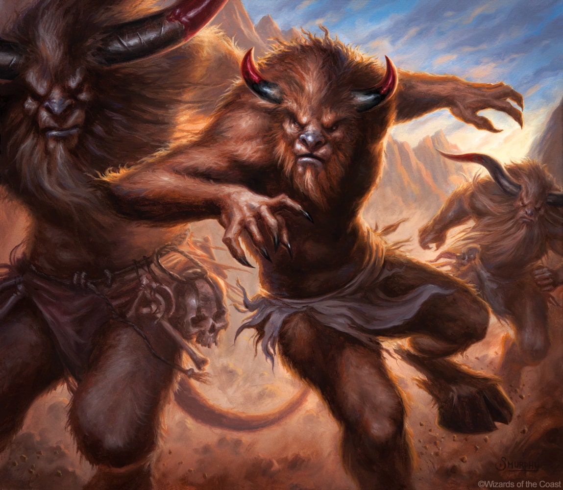 Magic: the Gathering Minotaur Younghorn Print by Scott Murphy - Etsy