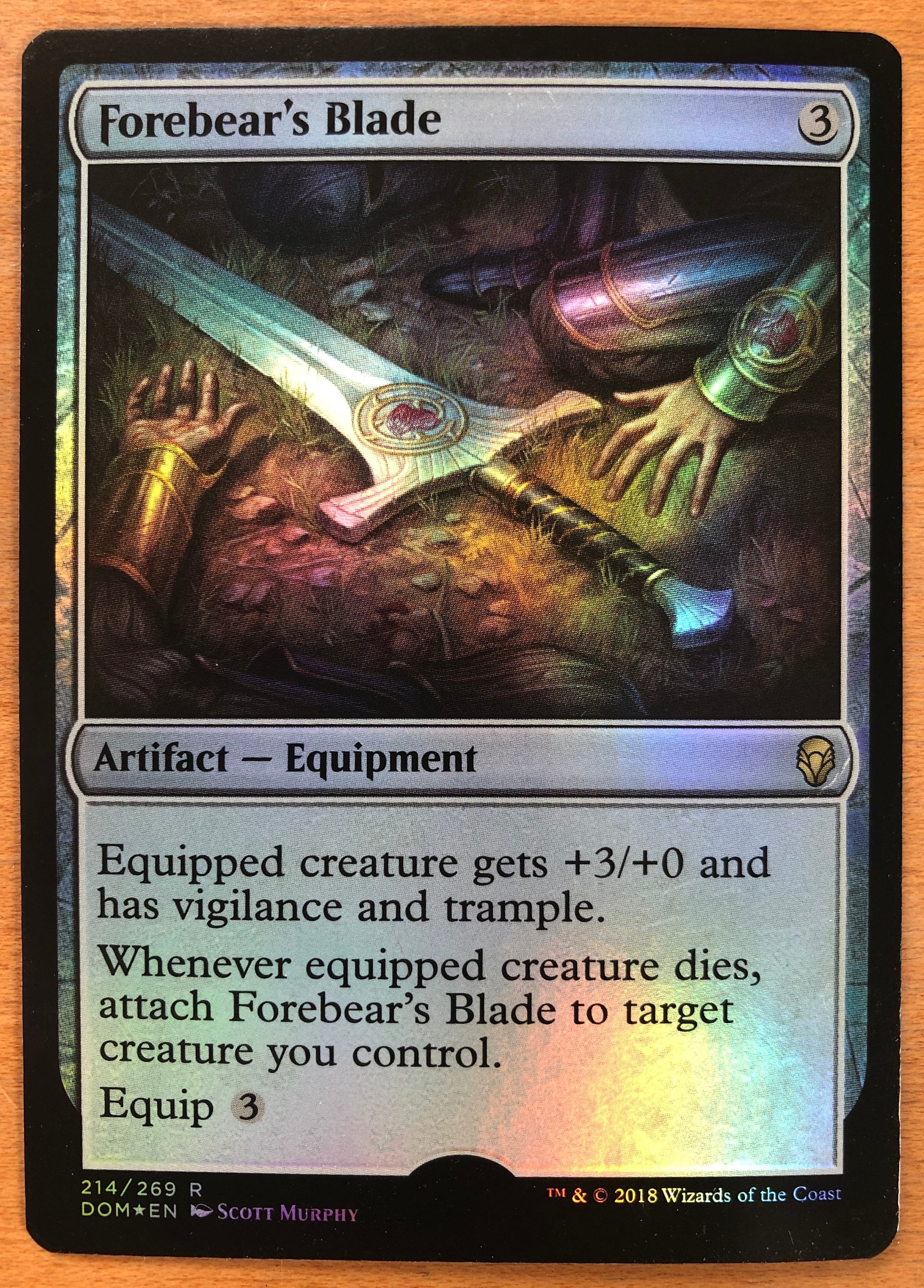 Forebear's Blade, FOIL Limited Edition MTG Artist Proof, by Scott
