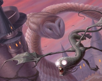 Flight of the Jabberwock, Dungeons & Dragons art print by Scott Murphy