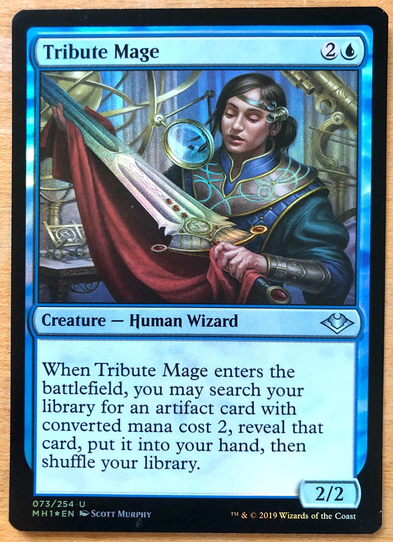 Tribute Mage, FOIL Limited Edition Magic The Gathering Artist Proof Card, By Scott Murphy image 1