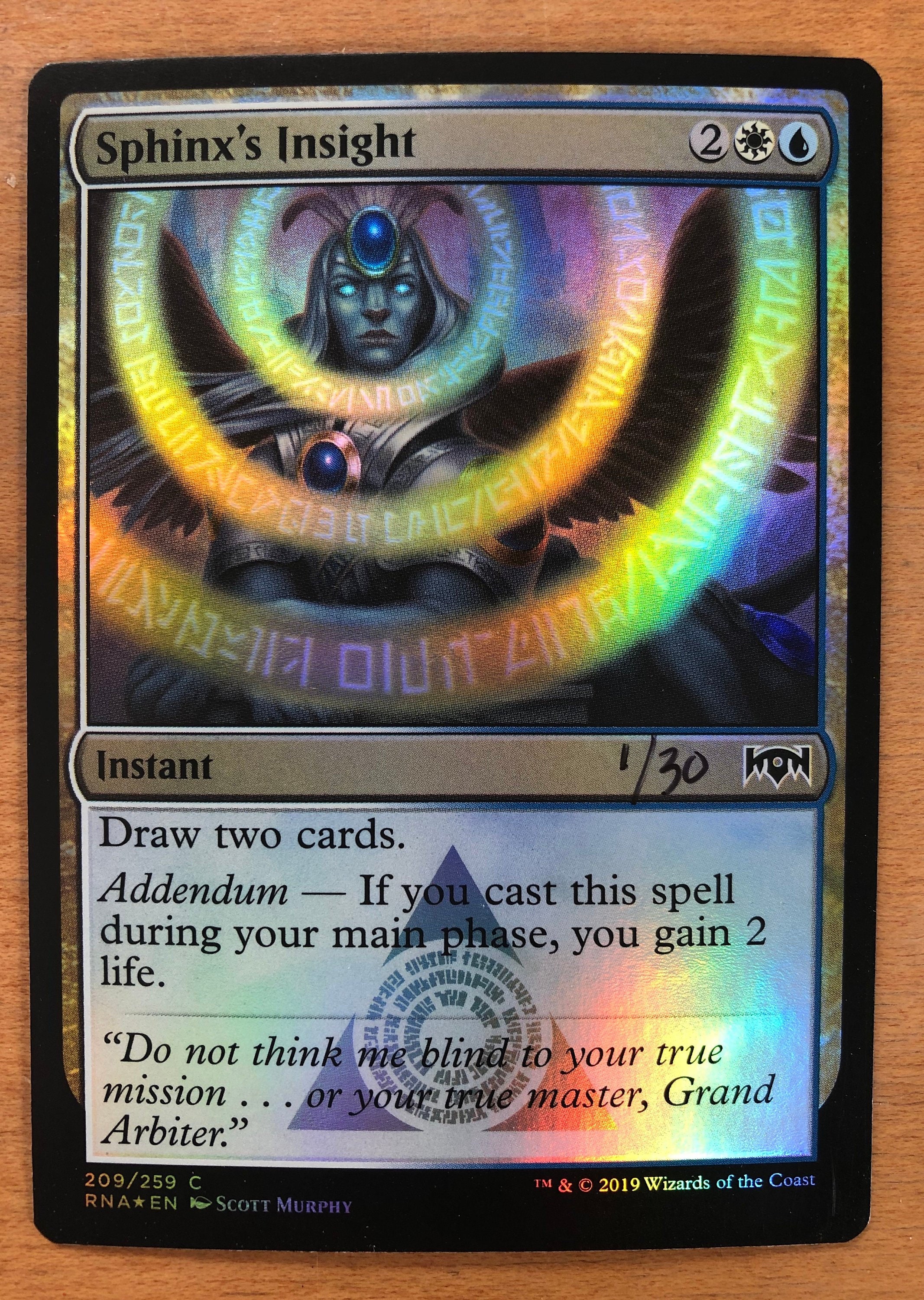 Sphinx's Insight, FOIL Limited Edition Magic the Gathering Artist Proof Card,  by Scott Murphy - Etsy