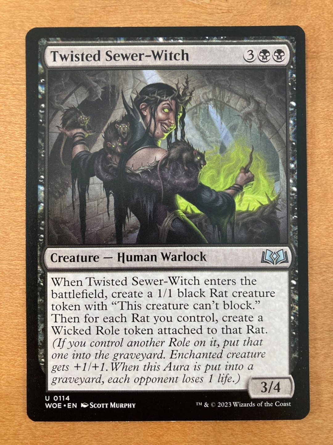 MTG レアカード 色々 Twisted Sewer Witch, Limited Edition Magic the Gathering Artist