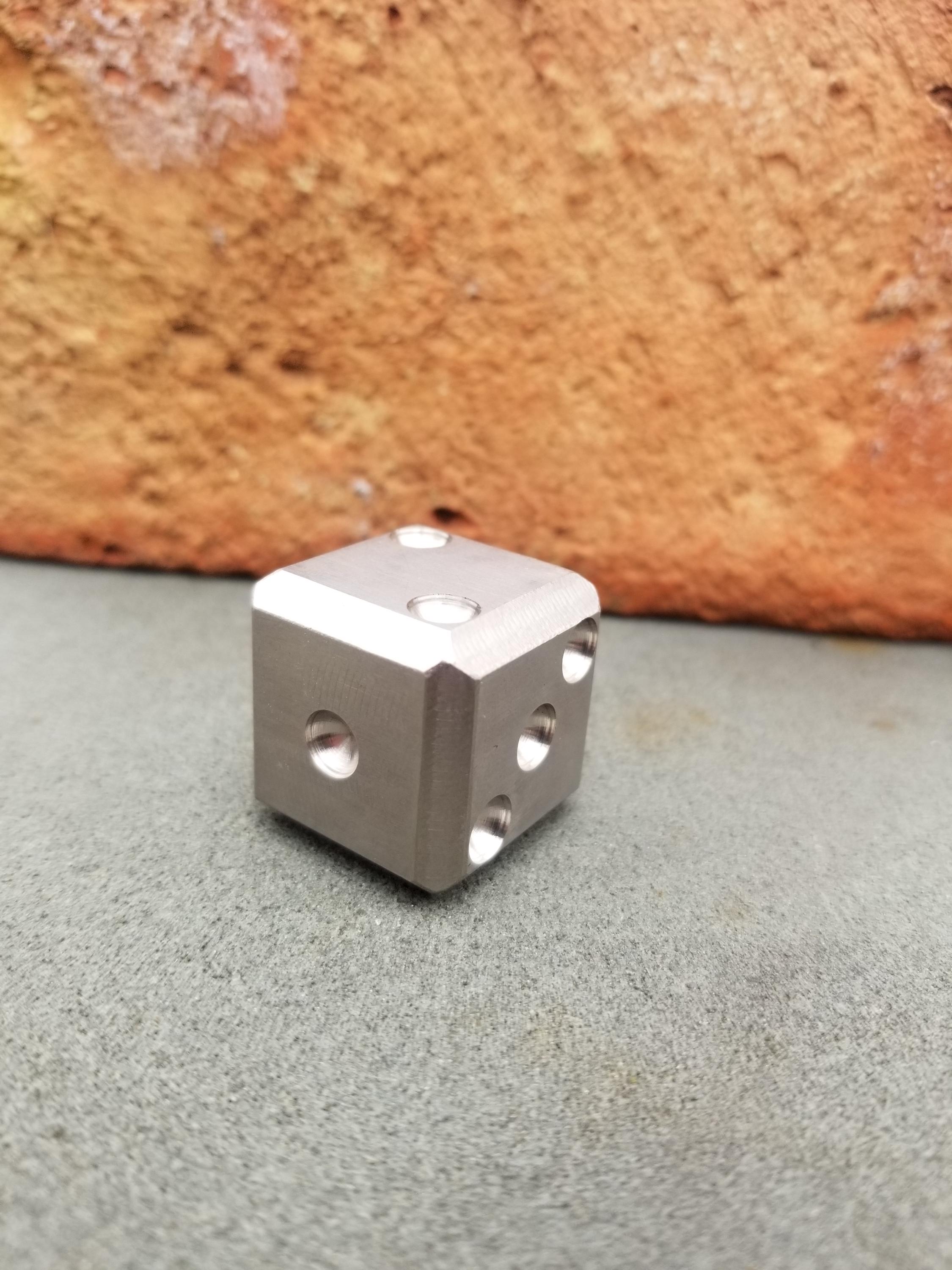 Premium High-Grade Titanium Dice - Precision-Crafted, Sold Individually, Made In USA - View #2