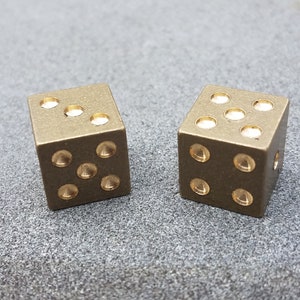 Pair of solid brass dice!