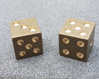 Pair of solid brass dice!