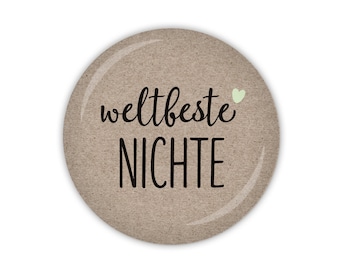 Schön, dass es Dich gibt - weltbeste Nichte mit Herz (Art. MD05-05) als Button, Magnet, Taschenspiegel oder Flaschenöffner erhältlich