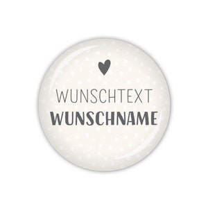 PFLEGEHELDEN Wunschtext & Wunschname, beige (Art. MD09-06) als Button, Magnet, Taschenspiegel oder Flaschenöffner erhältlich