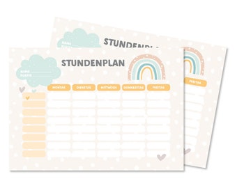 2 Stundenpläne RAINBOW mit Terminplaner, DIN A5 (Art. SC06-06)