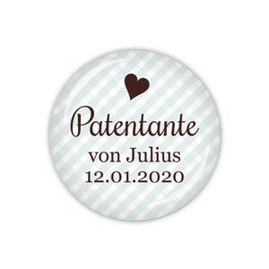VICHY Patentante personalisiert, hellblau oder rosa Art. TA01 als Button, Magnet, Taschenspiegel oder Flaschenöffner erhältlich Bild 2
