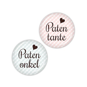 2er Set VICHY Patentante & Patenonkel Art. TA01-63 als Button oder Magnetset erhältlich image 1