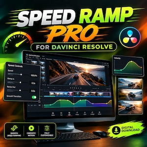 Speed ​​Ramp Pro for DaVinci Resolve, video editing presets