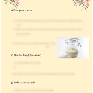 Simple Sourdough Making Instructions