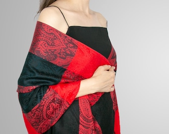 Pashmina scarf wrap. Boho pashmina shawl wrap. Summer shawl. Floral shawls and wraps for women. Silk pashmina scarf shawl. Wraps and shawls.