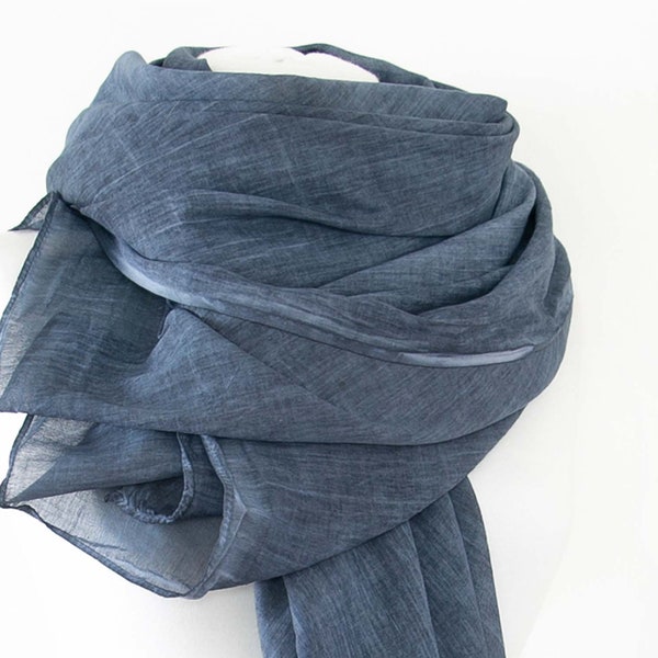 Natural linen scarf. Summer scarf. Linen shawl wrap. Linen scarf women. Large linen scarf wrap. Linen scarf shawl. Wrap and shawl for women.