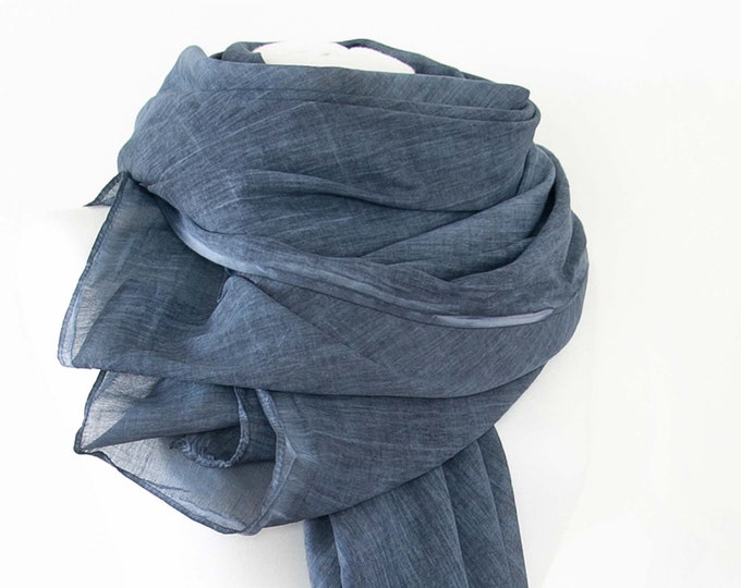 Natural linen scarf. Summer scarf. Linen shawl wrap. Linen scarf women. Large linen scarf wrap. Linen scarf shawl. Wrap and shawl for women.