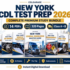 New York CDL Test Prep 2026, Class A/B, Endorsements, Pre-Trip & Practice Exams