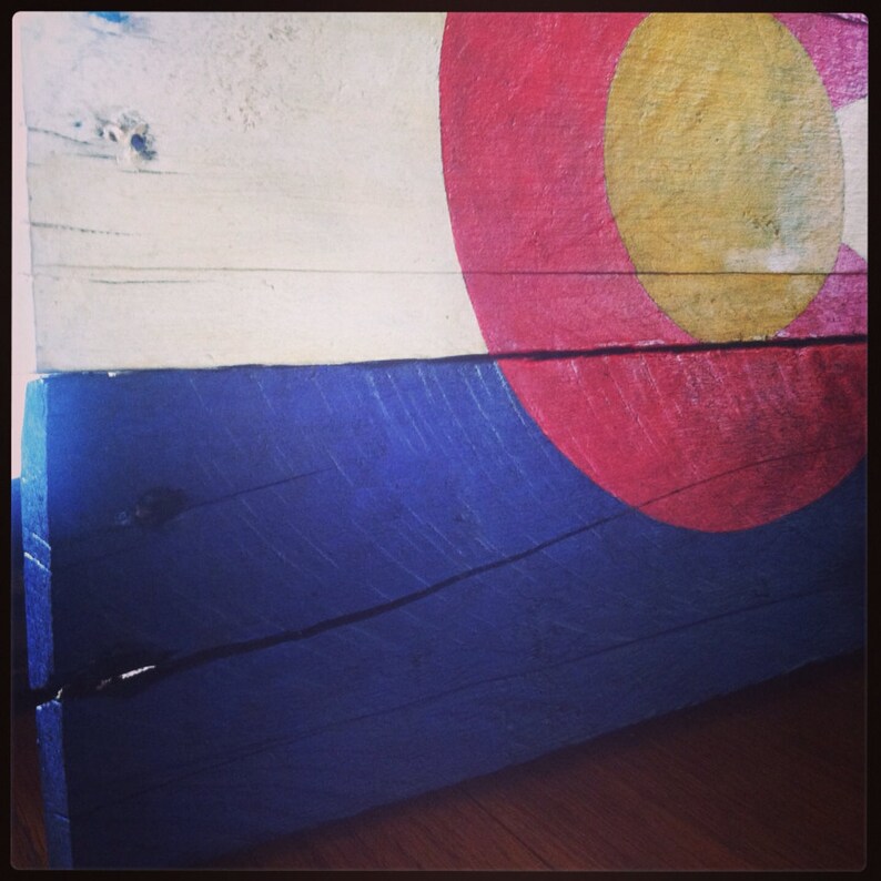 Hand Painted Colorado Flag Reclaimed wood. CO love Etsy