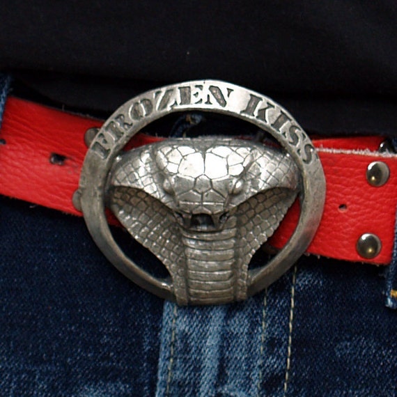 Hand made Cobra belt buckle in pewter Christmas gift Etsy