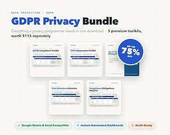 GDPR Compliance Bundle, 5 in 1 Toolkit