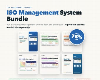 ISO Management System Bundle, 6-in-1 Toolkits