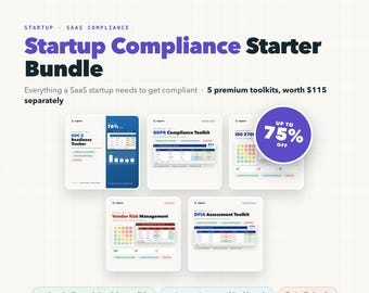 Startup Compliance Bundle: SOC 2, GDPR, ISO 27001, Vendor Risk