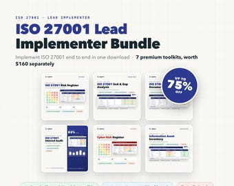 ISO 27001 Lead Implementer Bundle, 7-in-1 ISMS Toolkit