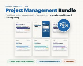 Project Management Bundle, 6-in-1 PMO Toolkit