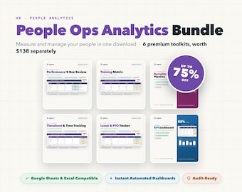 People Ops Analytics Bundle, 6-in-1 HR Toolkits