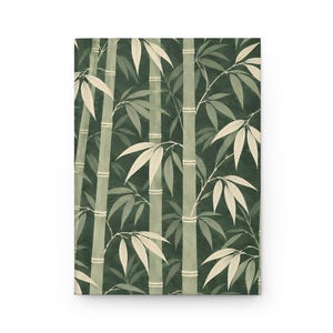 Japanese Bamboo Grove Hardcover Notebook, 150 Lined Pages