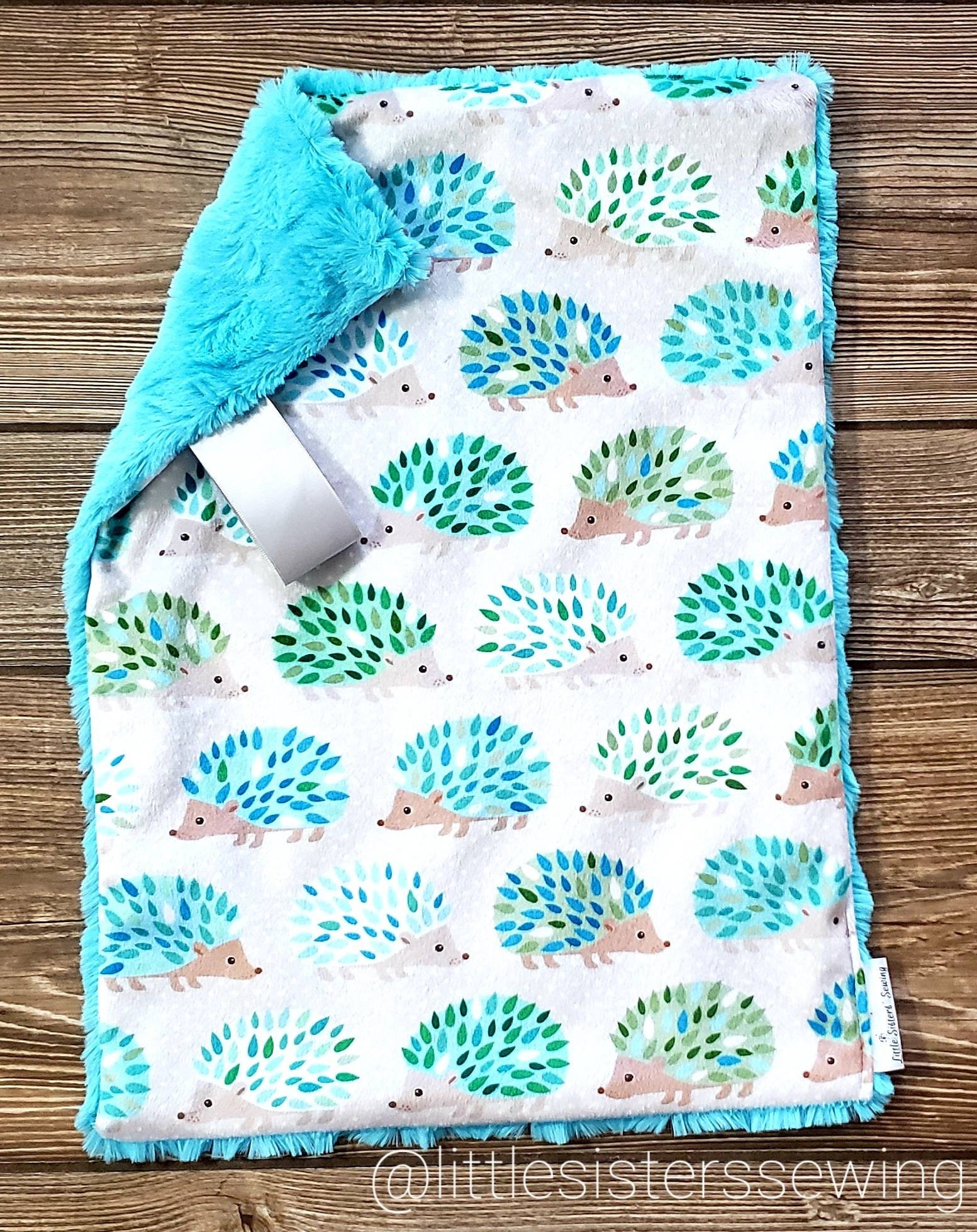 Lovey Blue Green Hedgehog Minky Lovey / Teal Hedgehog | Etsy