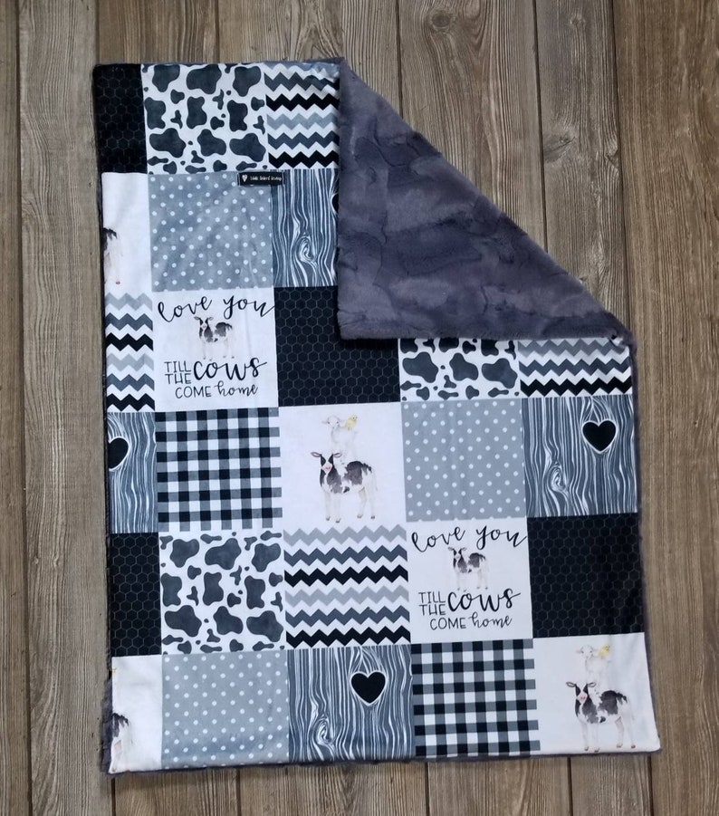 Farm Animal Minky Baby Blanket Minky Blanket Baby Blanket Etsy