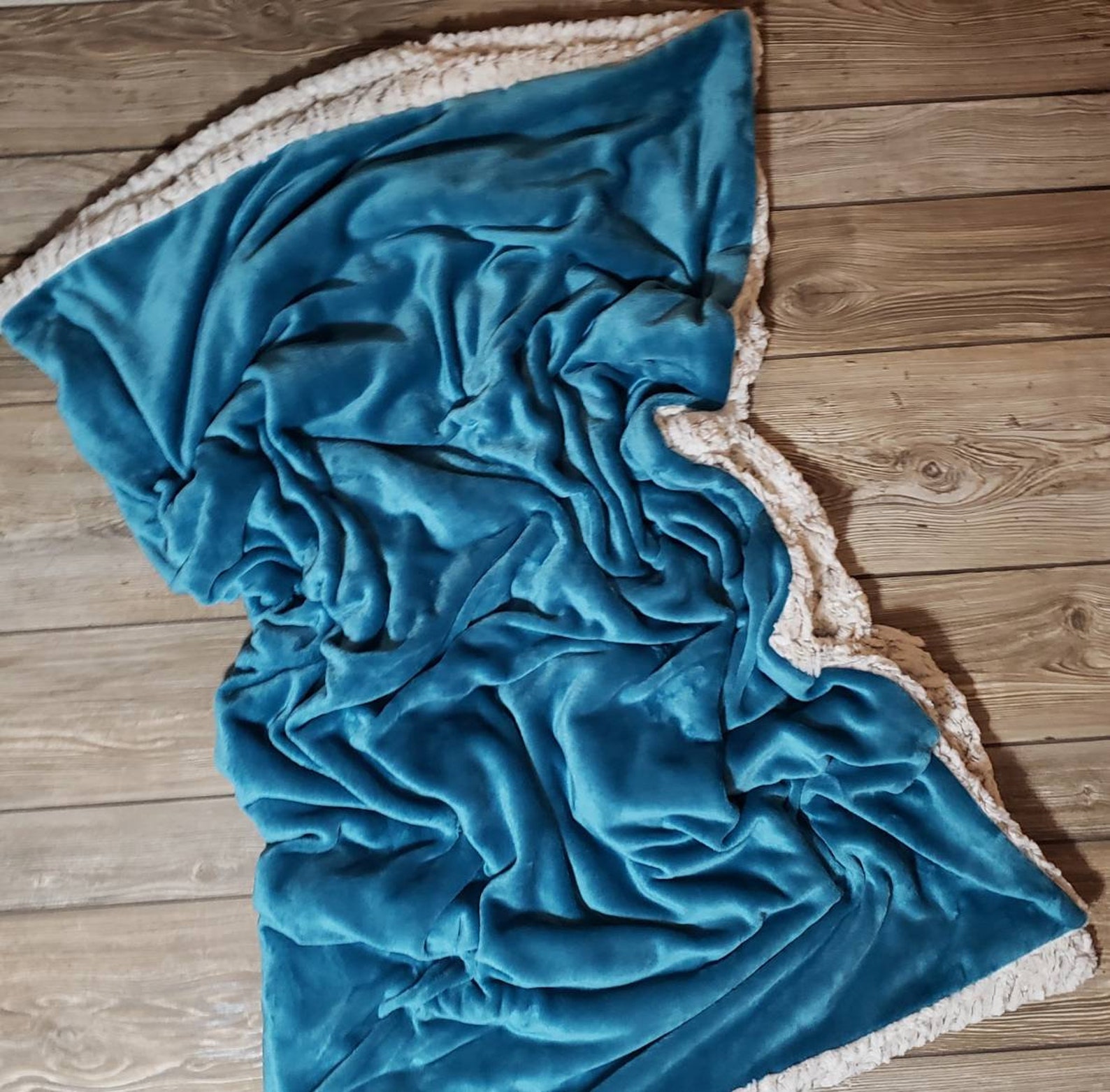 Dark Teal Adult Size Minky Blanket Solid Color Adult Blanket Etsy