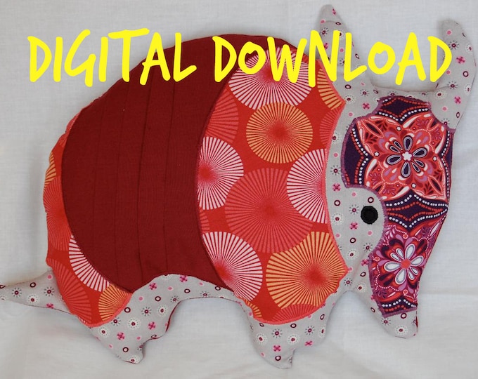 PDF Sewing Pattern Armadillo Pillow Etsy