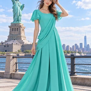 greek goddess dress green RKI:20.00