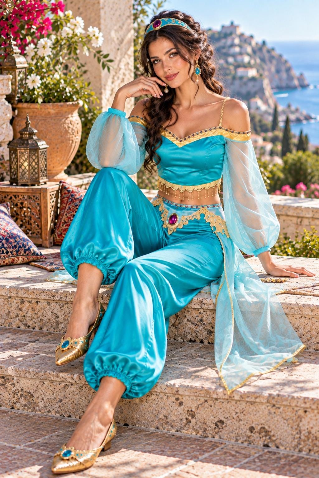 arabian ladies fancy dress Costume for Women arabian theme outfit female