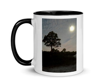 FREE SHIPPING Mug with Color Inside, with  Haiku