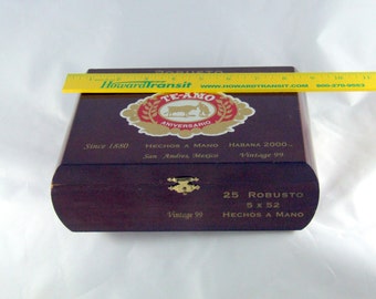 Medium Wooden Cigar Box for Crafts, Storage